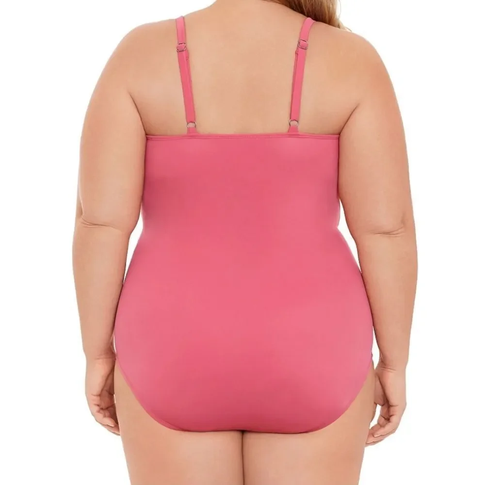 Time and Tru Medium Colorblocked One Piece Swimsuit - New